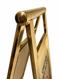 Brass Caution Wet Floor Sign - A Frame